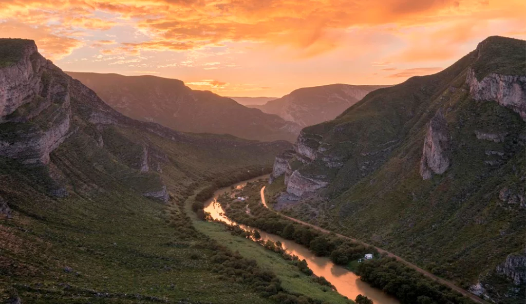 Cañón de los Naranjos al atardecer
